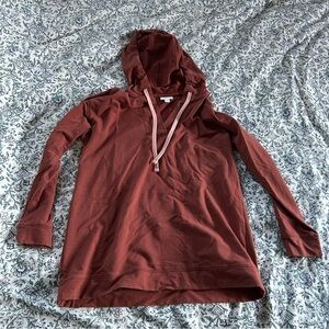 j Jill fit activewear athleisure terracotta soft hoodie pullover sweatshirt M